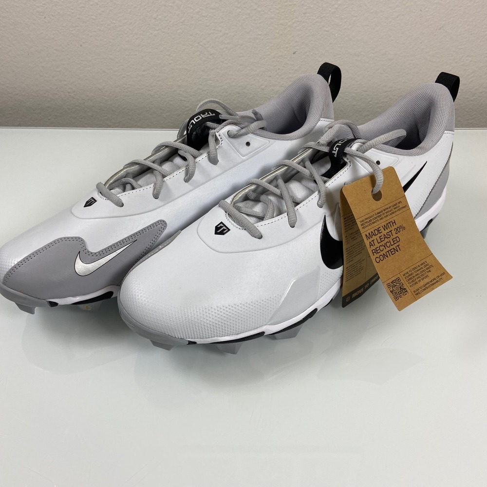 Nike Force Trout 9 Keystone Pure Platinum Wolf Grey White Baseball Cleat NWOB